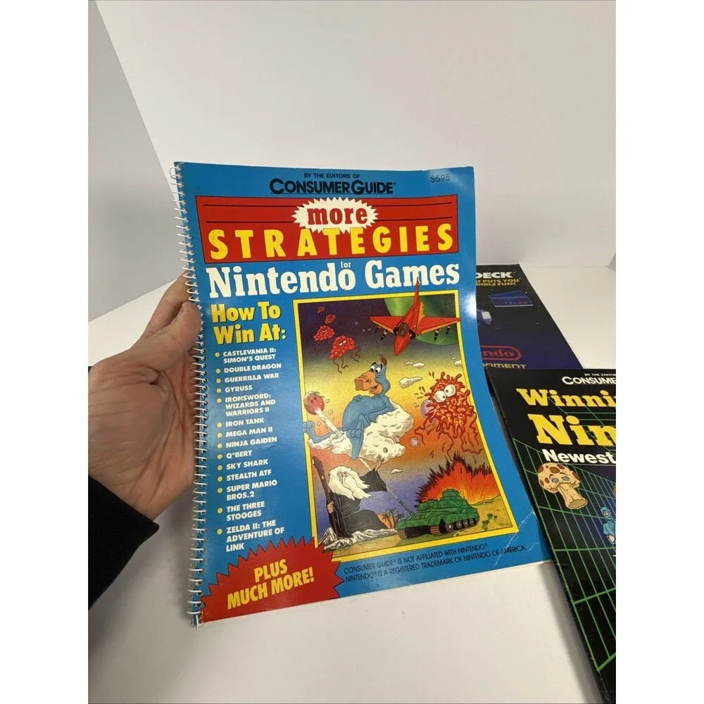 1991 Nintendo Nes Game Atlas Player's Guide All Pages VG + 4 Nintendo Books